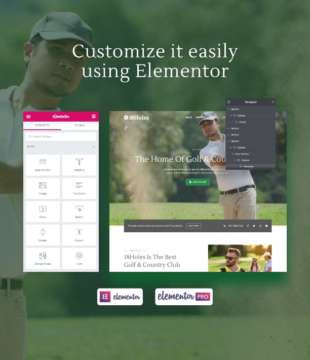 Country club website template