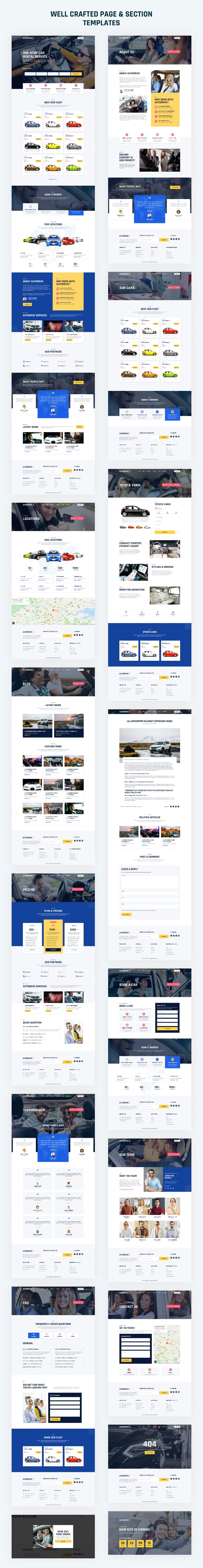 Transportation rental template