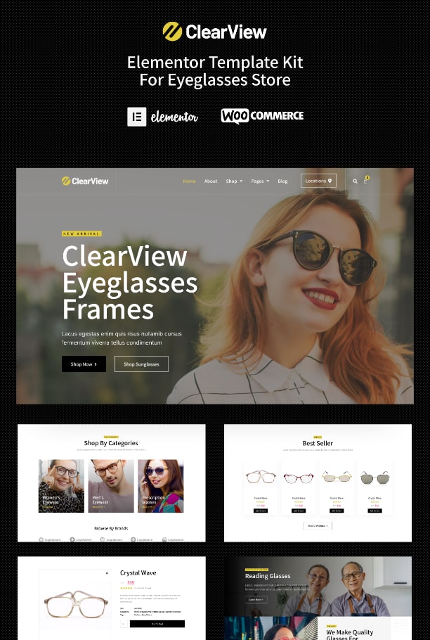 eyeglasses online store template