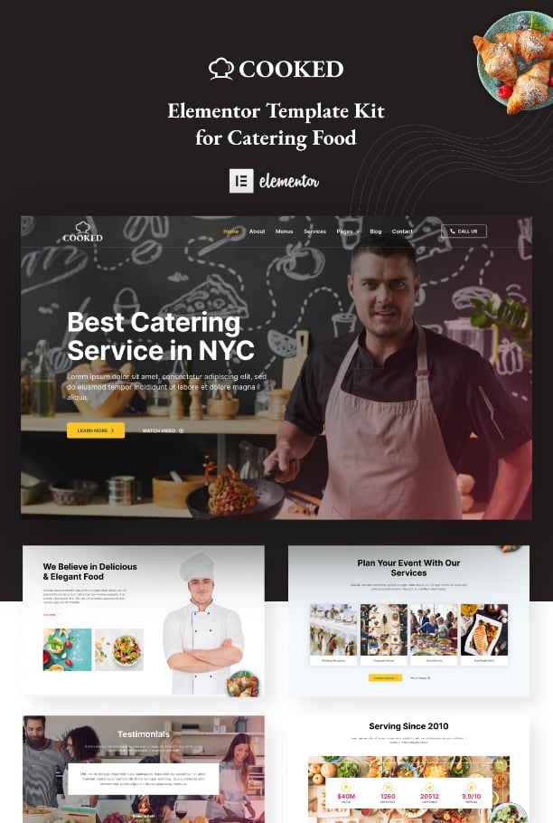 Catering business Elementor template