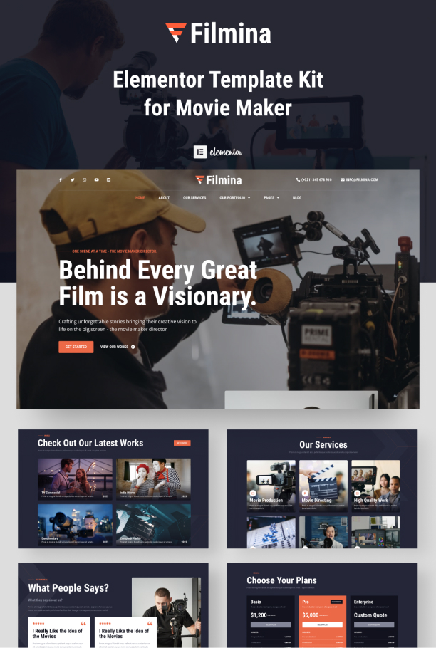 Filmmaker website template