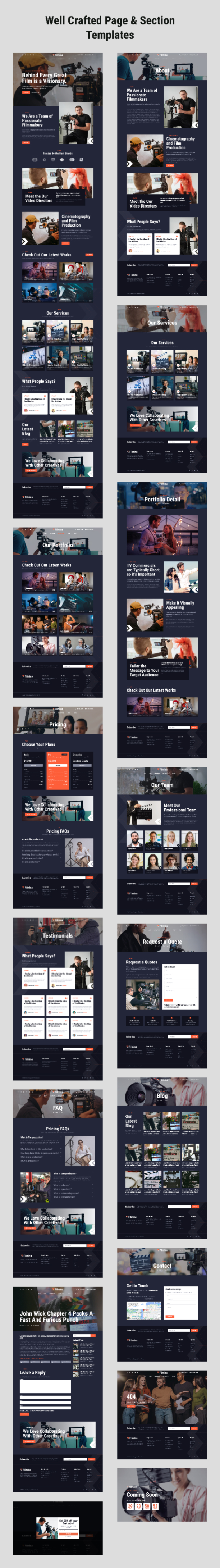 Video production agency Elementor template