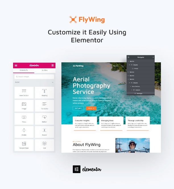 aerial photography website template