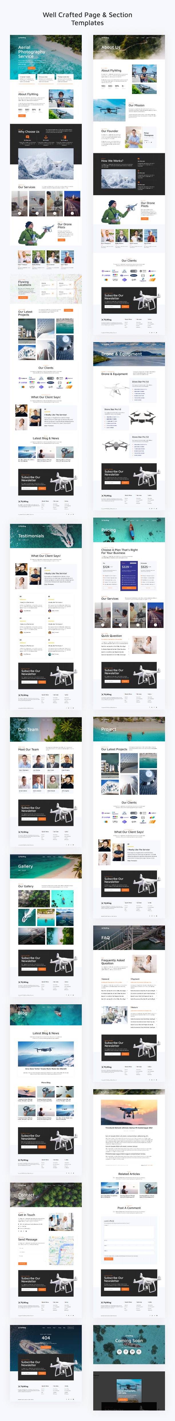 drone video service WordPress template