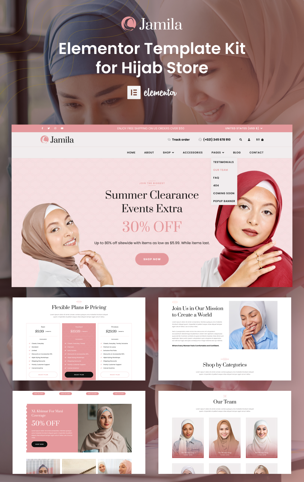 Hijab store website template