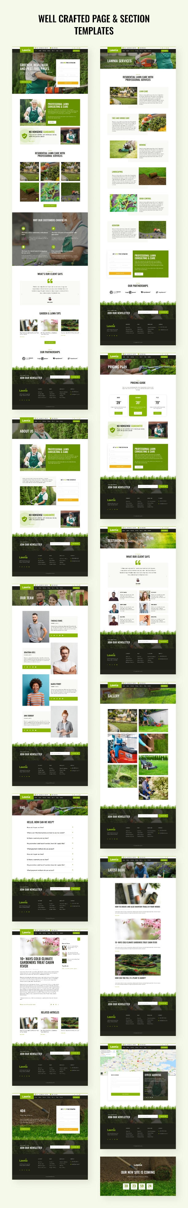 Lawn care Elementor template