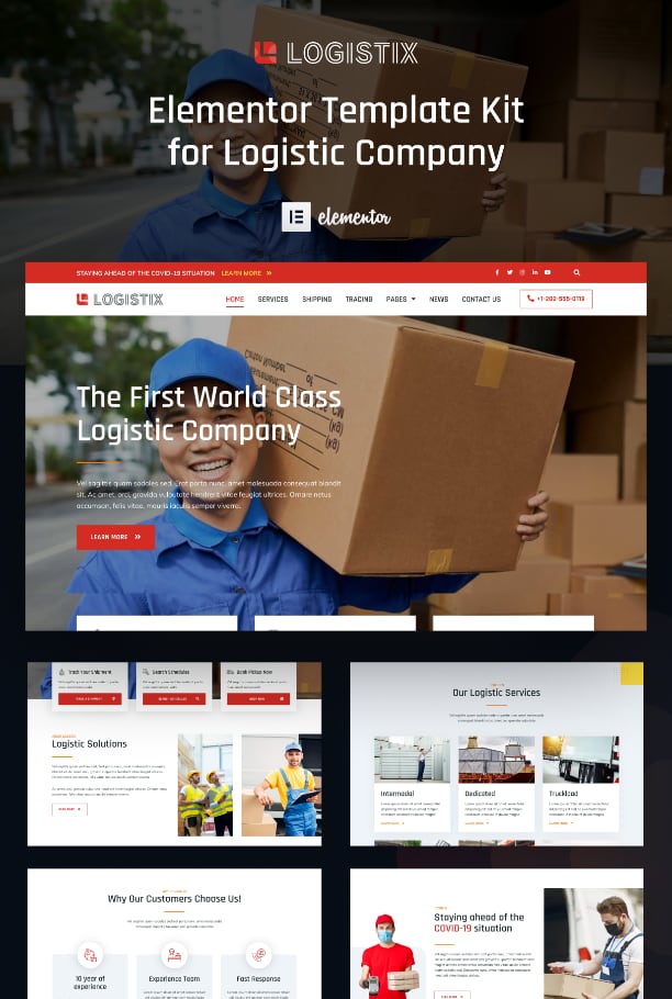 Logistic company Elementor template