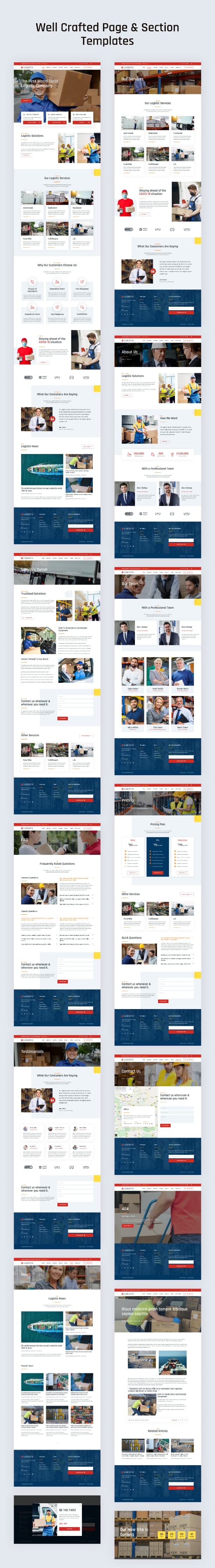 Delivery company website template