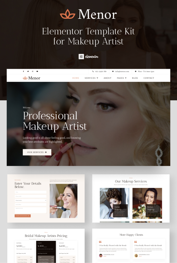 Makeup artist website template