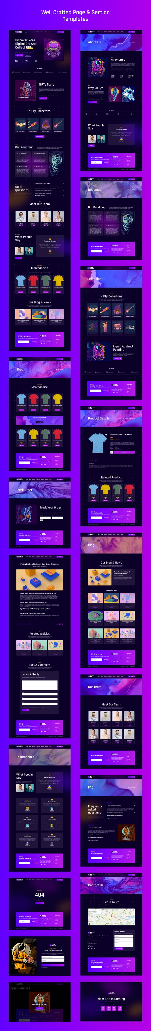 NFT WordPress template