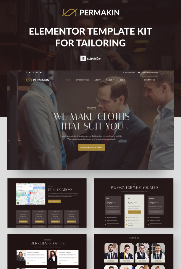 Tailor service website template