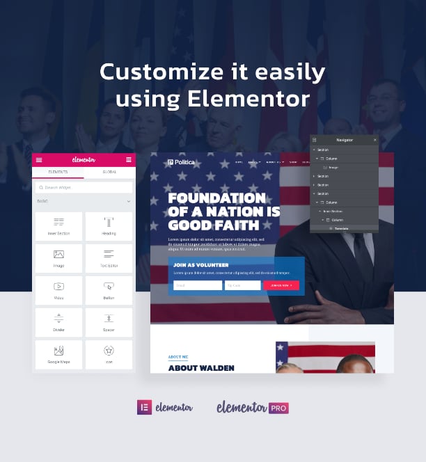 Election website template