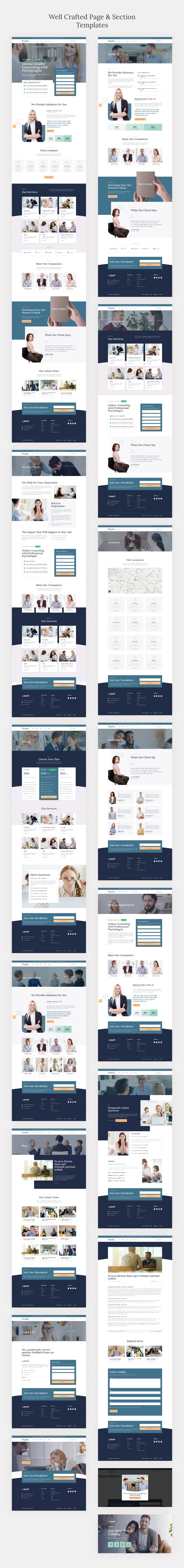 Mental health counselor website template