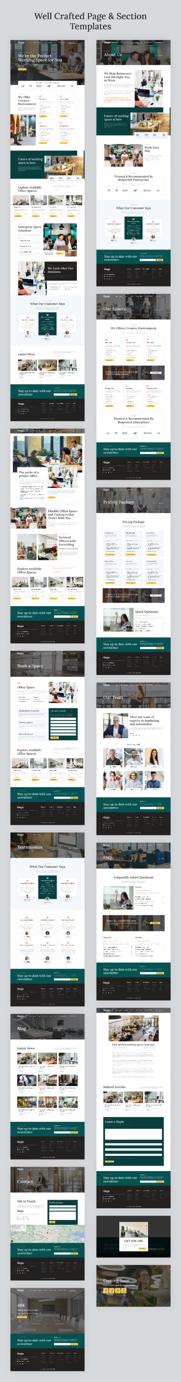 Office space rental WordPress template