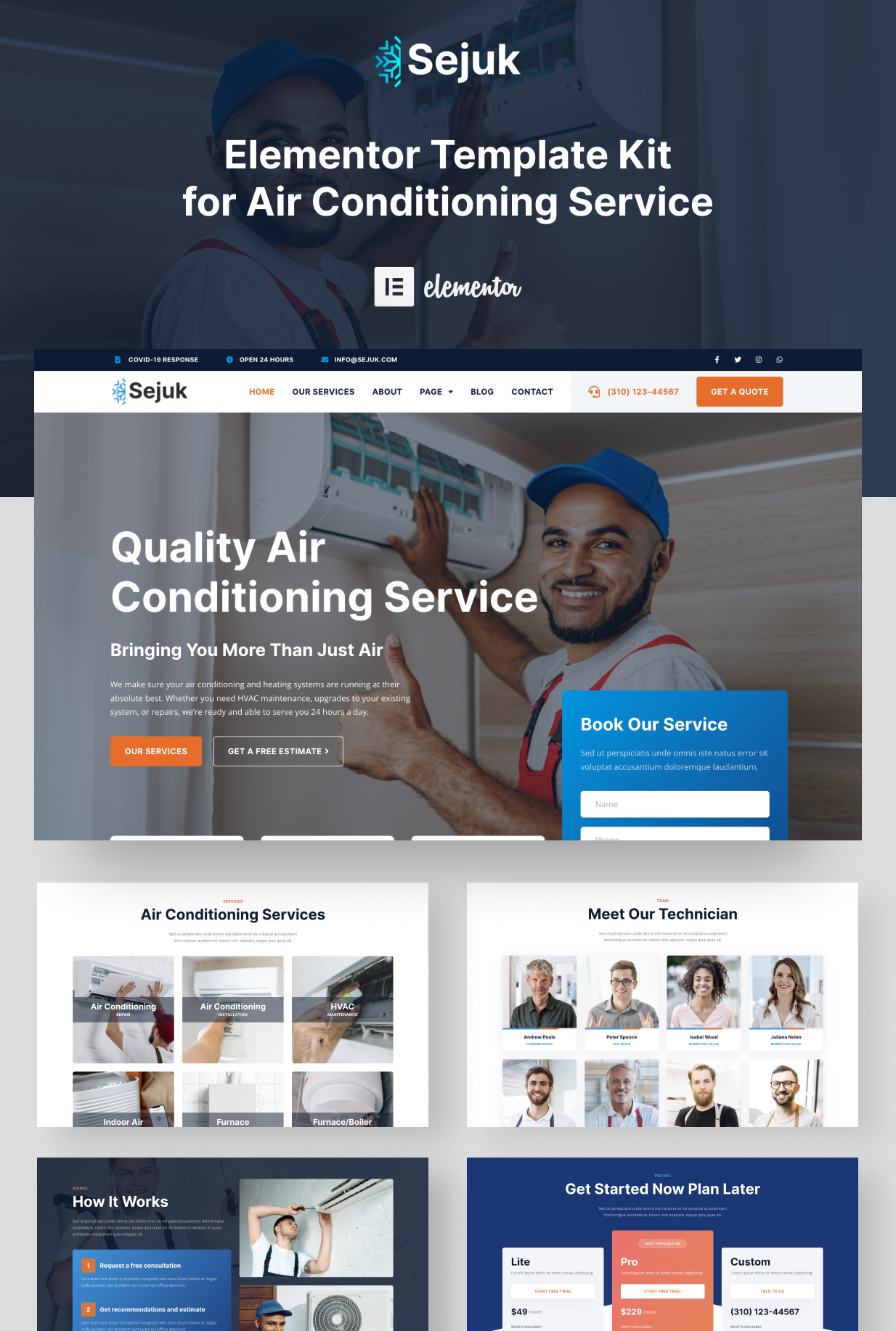 Air conditioner repair website template