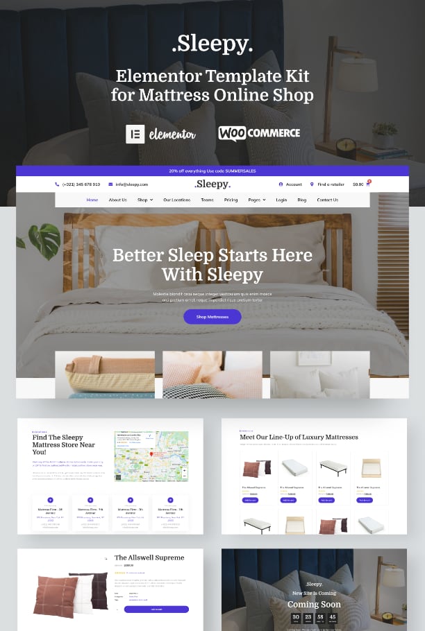 Mattress online store template