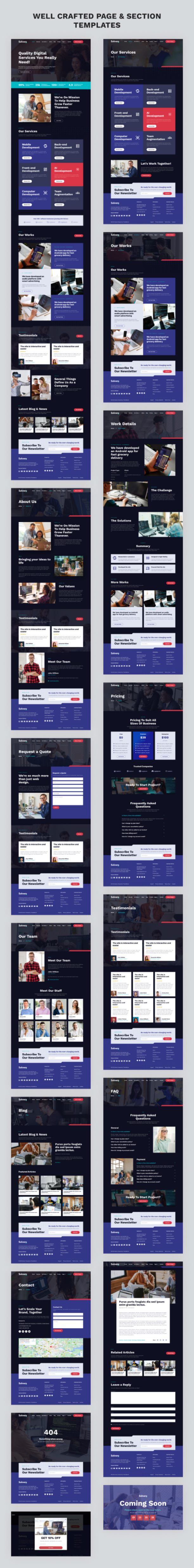 Mobile app development company WordPress template