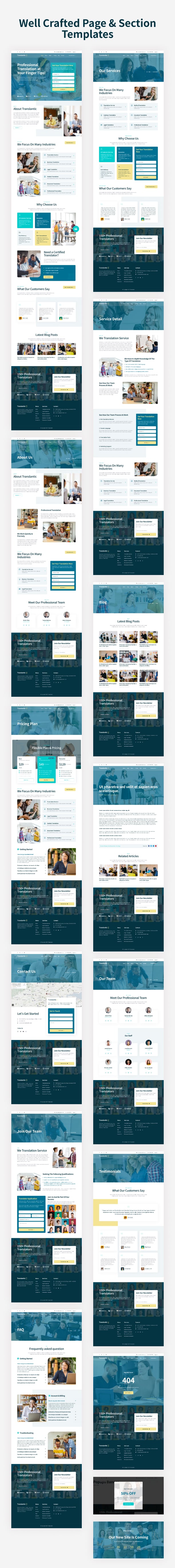 Translation company website template